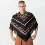 franges poncho pour homme