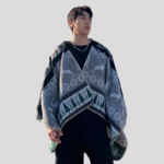 Poncho élégant homme
