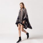 poncho coloré femme