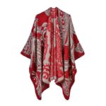 poncho élégant multicolore