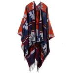 poncho chaleureux femme
