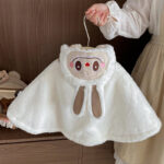 Poncho bébé avec capuche lapin