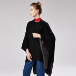 poncho noir tendance