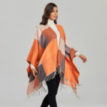 Poncho Orange féminin