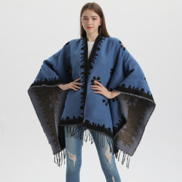poncho ouvert élégant