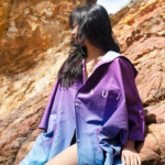 Poncho Peignoir Surf violet