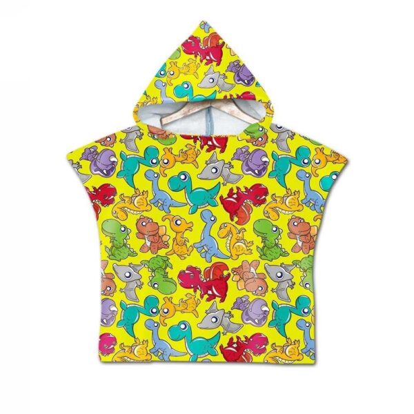 poncho plage bébé dinosaures