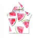 poncho plage bébé fille pastèque