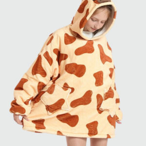 poncho plaid enfant girafe