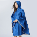 Cape de pluie bleue pour femme