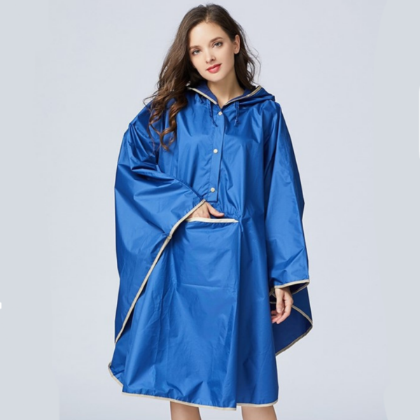 Poncho Pluie Bleu Feminine