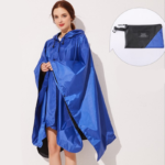 Poncho Pluie Noir Femme