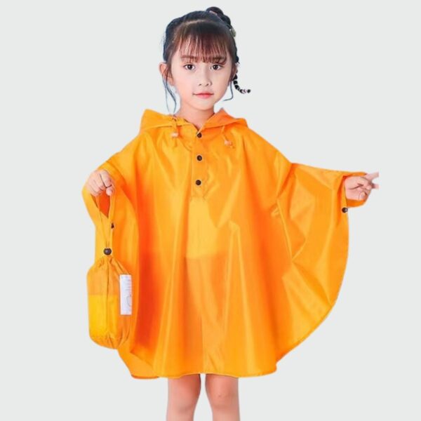 poncho pluie enfant orange