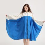 poncho bicolore élégant