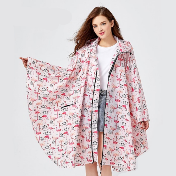 Poncho Pluie Femme Flamands Roses