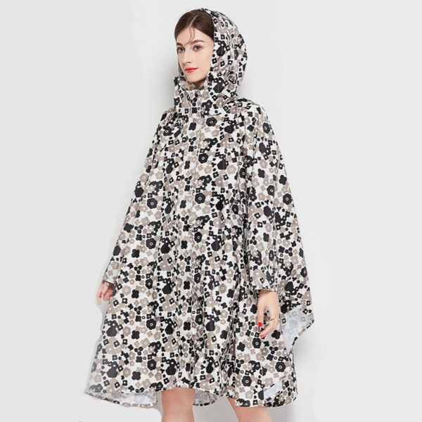 Poncho Pluie Femme élégance florale