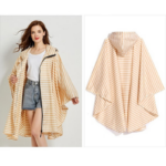 poncho pluie style rayé