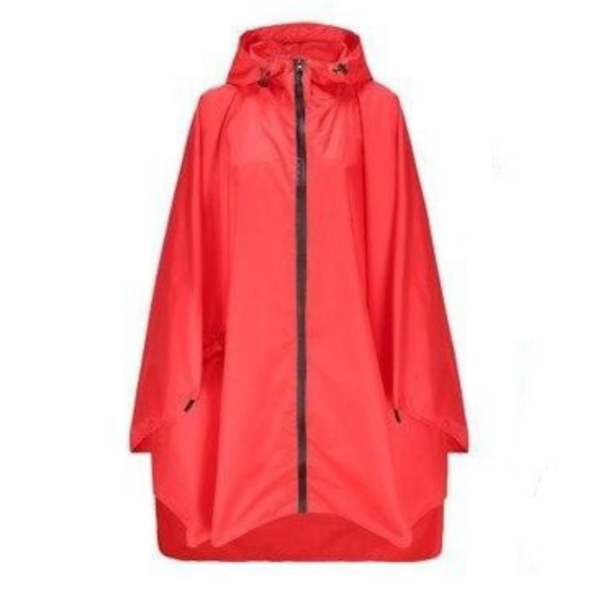 poncho imperméable rouge