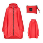 cape pluie rouge élégante