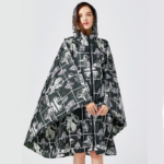 poncho femme noir et blanc