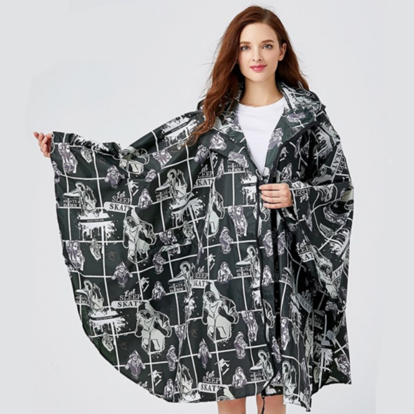 poncho pluie skate femme
