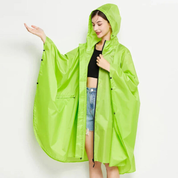 Poncho Pluie Vert Femme