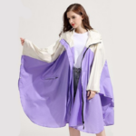 poncho pluie violet femme