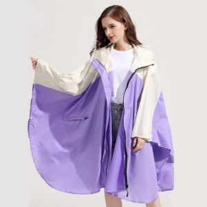poncho pluie violet femme