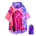 poncho pluie violet rose