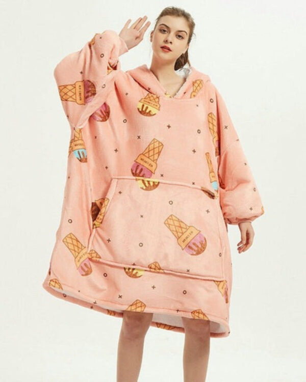 poncho polaire femme ice cream