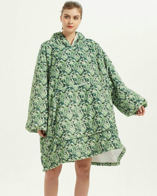 poncho polaire femme vert