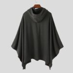 poncho homme gris foncé