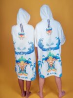 poncho avec capuche surf