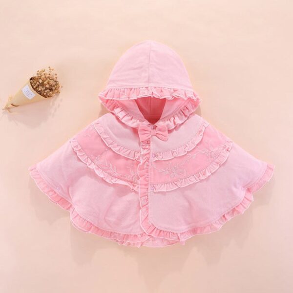 poncho rose pour enfant