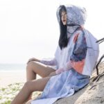 cape poncho surf femme