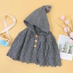 poncho bébé à capuche