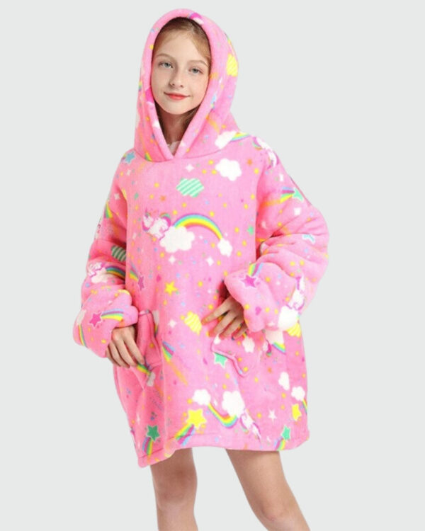 sweat plaid enfant licorne