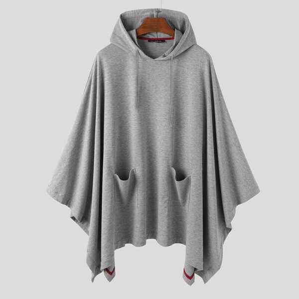 sweat poncho homme gris