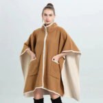 poncho chaud femme
